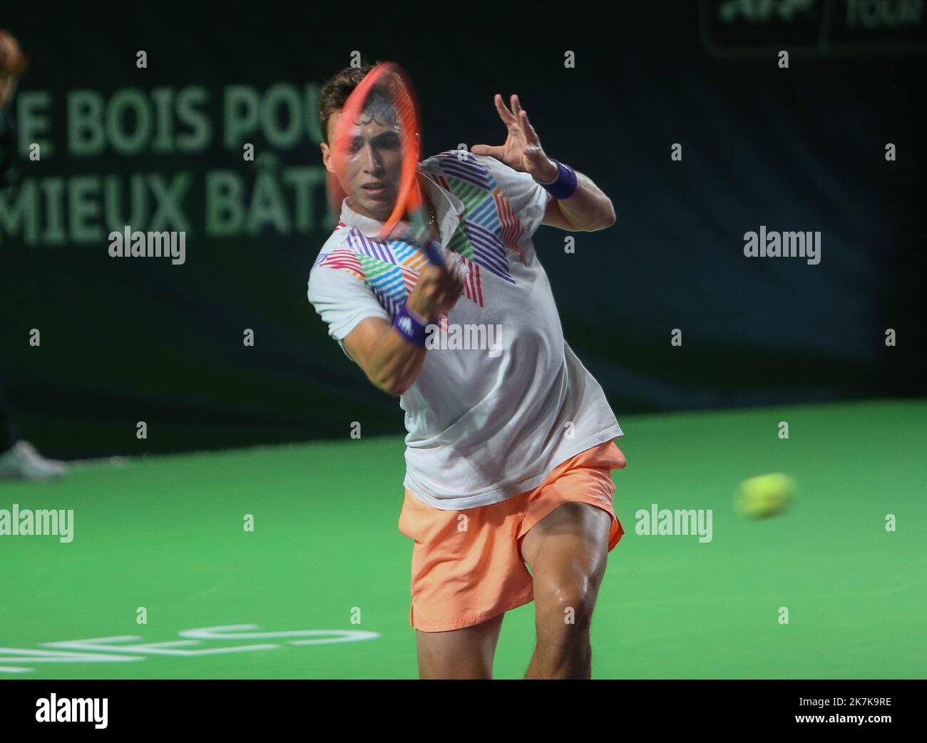 ©Laurent Lairys/MAXPPP - Clement Chidekh of France The Open de Rennes 2022, ATP Challenger tennis Tournament il 12 settembre 2022 allo stadio le Liberté di Rennes, Francia - Foto Laurent Lairys / MAXPPP Foto Stock