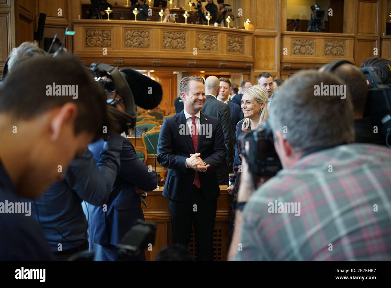 ©Thibault Savary / le Pictorium/MAXPPP - Copenaghen 04/10/2022 Thibault Savary / le Pictorium - 4/10/2022 - Danemark / Copenaghen - Jeppe Kood Ministre des affaires etrangeres. / 4/10/2022 - Danimarca / Copenaghen - Jeppe Kofod Ministro degli affari esteri. Foto Stock