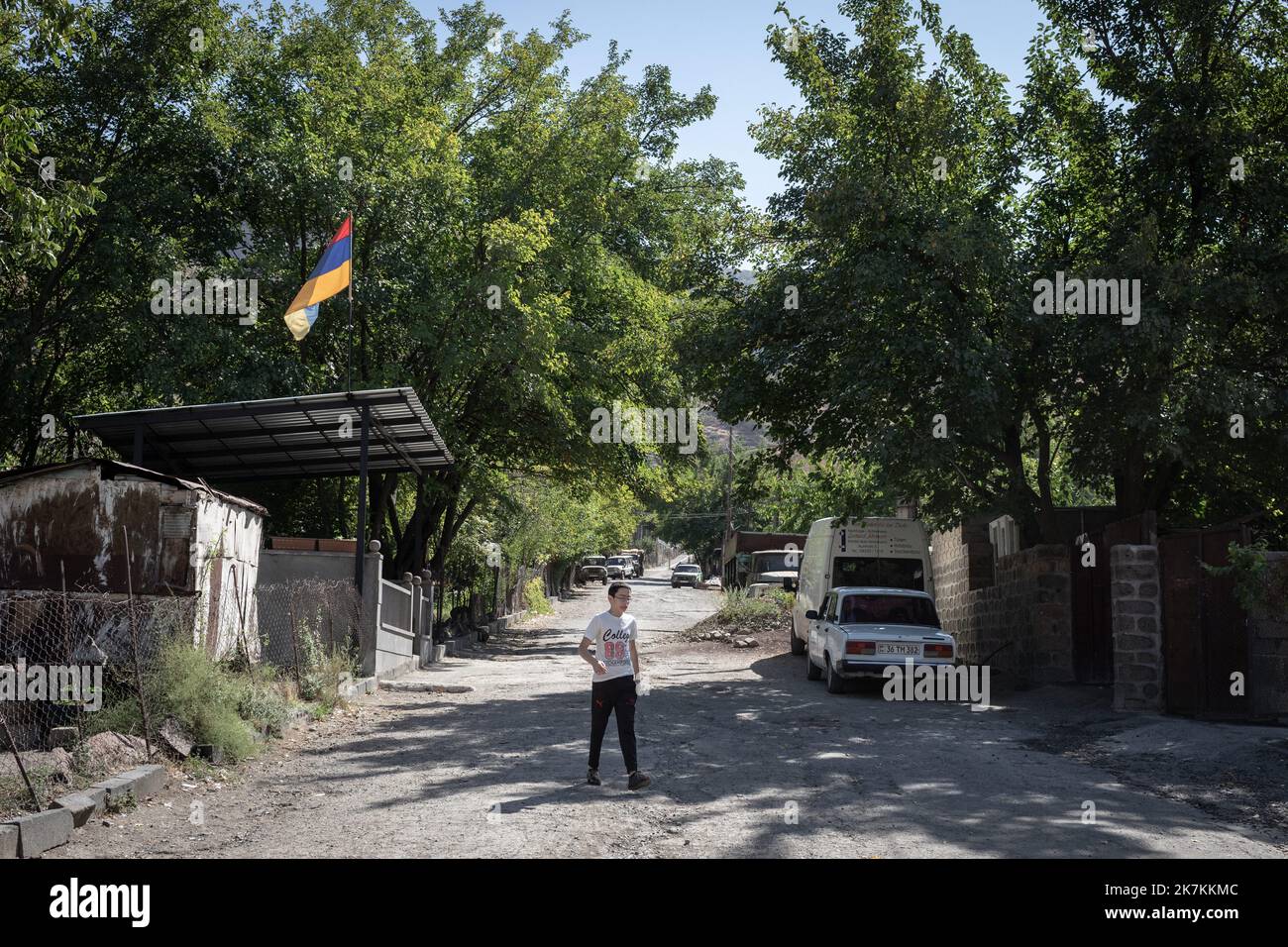 ©Chris Huby / le Pictorium/MAXPPP - Vorotan 24/09/2022 Chris Huby / le Pictorium - 24/9/2022 - armenie / syunik / Vorotan - Armenie / Village de Vorotan - Ambiance. / 24/9/2022 - Armenia / syunik / Vorotan - Armenia / Vorotan Village - atmosfera. Foto Stock