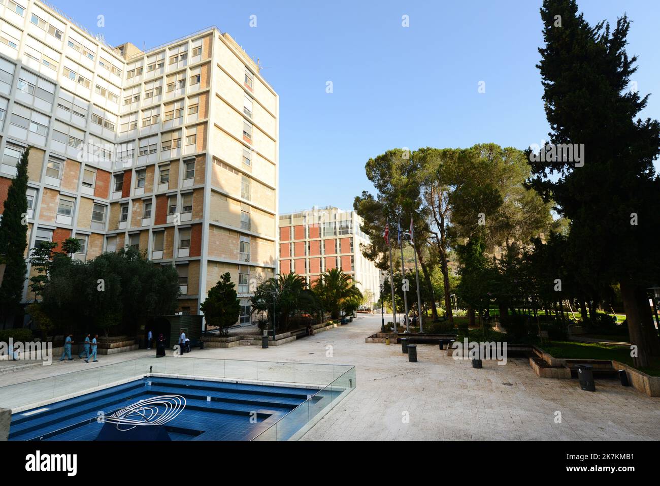 La scuola medica dell'Università Ebraica e il centro medico di Hadassah a Gerusalemme, Israele. Foto Stock