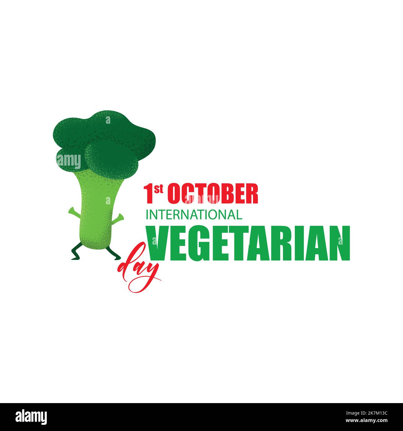 1 ottobre giornata internazionale vegetariana illustrazione vettore. Illustrazione Vettoriale