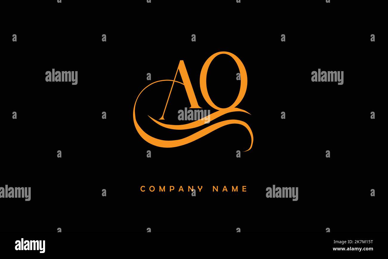 AQ, QA Monogramma con logo lettere astratto Illustrazione Vettoriale