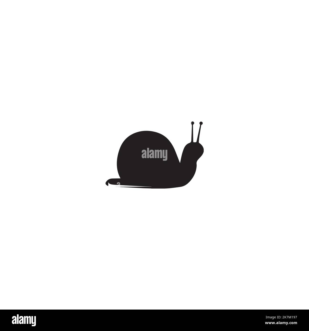 tipo logo icona vettore lumaca su sfondo isolato bianco. Illustrazione Vettoriale