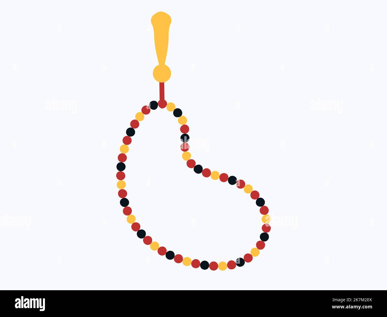 Counter beads usato per contare nel culto musulmano, illustrazione vettoriale Illustrazione Vettoriale