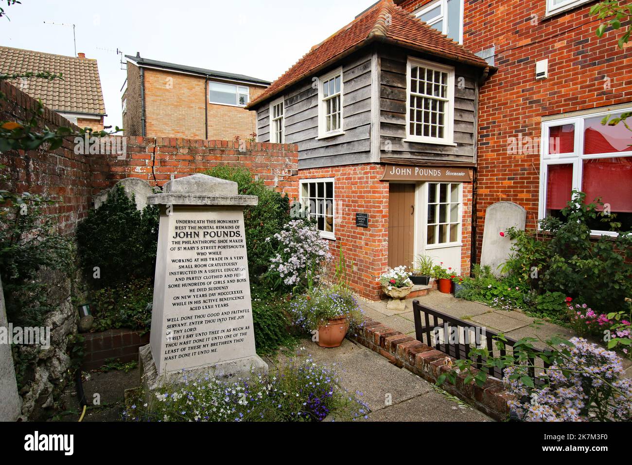 John Pounds Memorial a Old Portsmouth, Regno Unito Foto Stock