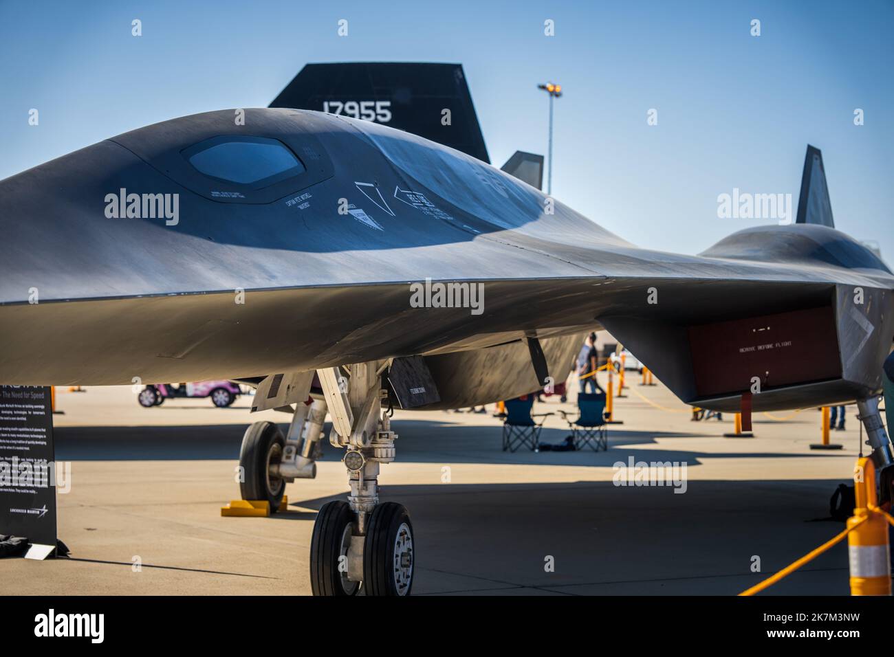 Lockheed Martin Darkstar presso la base dell'aeronautica militare di Edwards, California, il 10/16/2022 Foto Stock