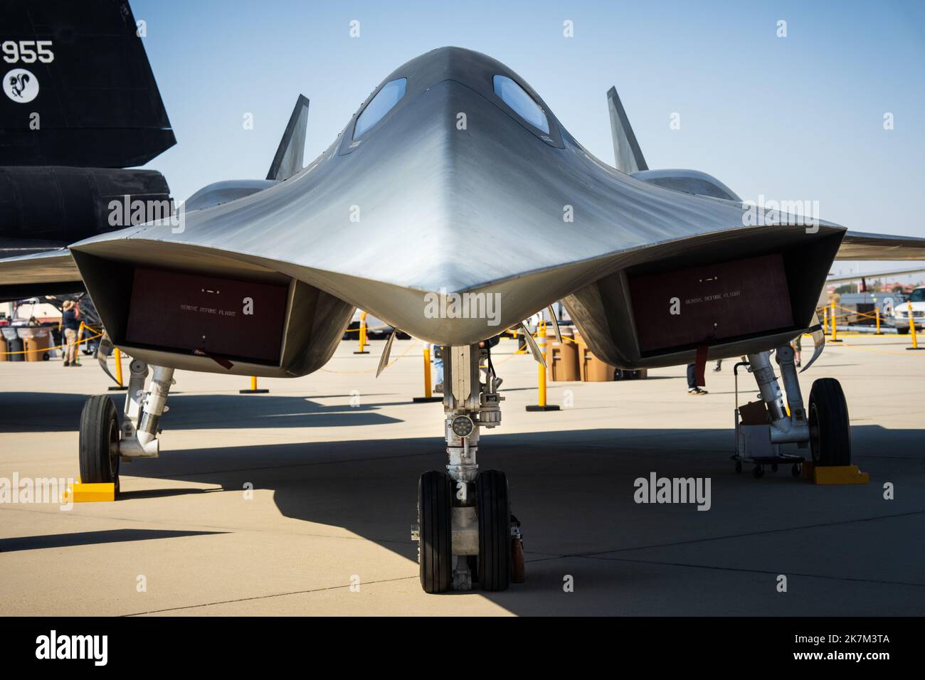 Lockheed Martin Darkstar presso la base dell'aeronautica militare di Edwards, California, il 10/16/2022 Foto Stock
