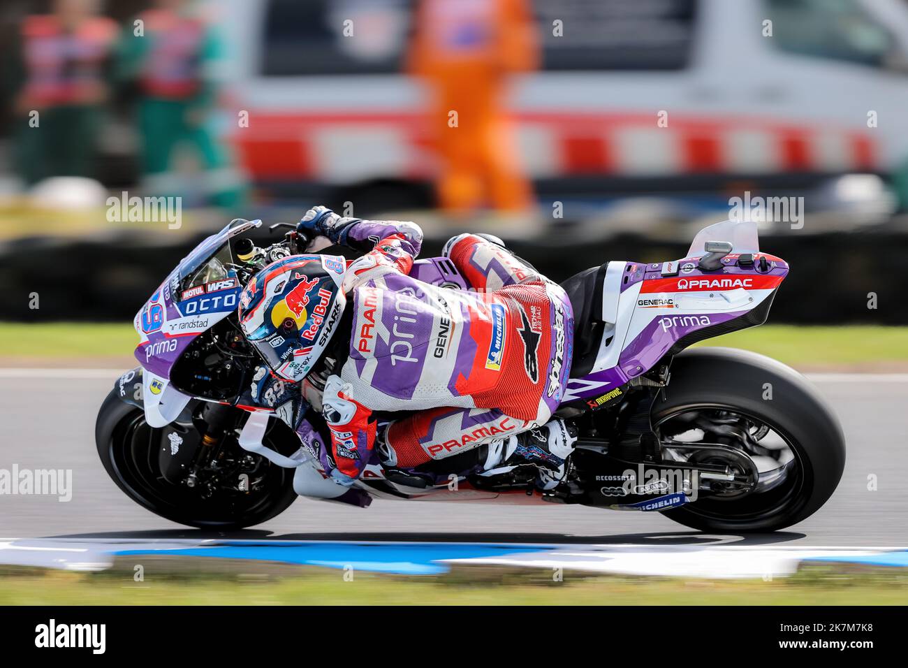 Phillip Island, Australia, 14 ottobre 2022. Jorge Martin di Spagna sul Pramac Racing Ducati durante la prova di venerdì la 2022 Australian MotoGP al Phillip Island Circuit il 14 ottobre 2022 a Phillip Island, Australia. Credit: Ivica Glavas/Speed Media/Alamy Live News Foto Stock