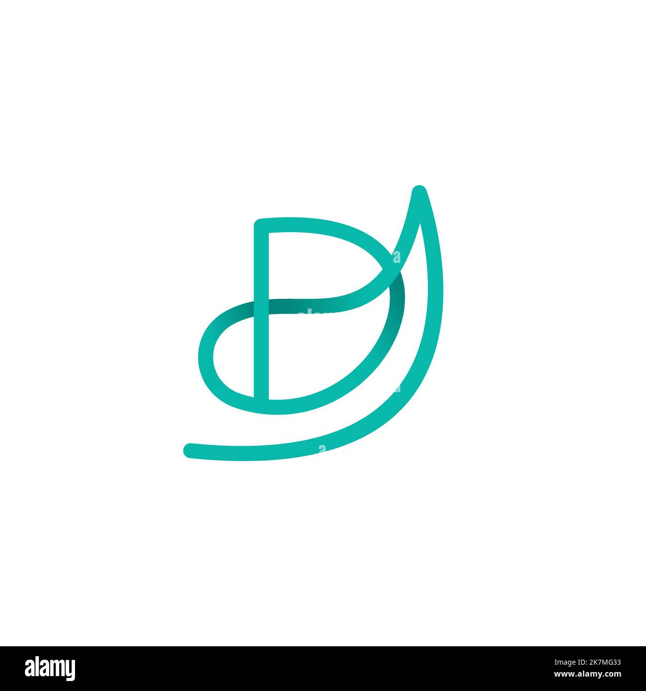 Vettore modello lettera iniziale logo DA Illustrazione Vettoriale