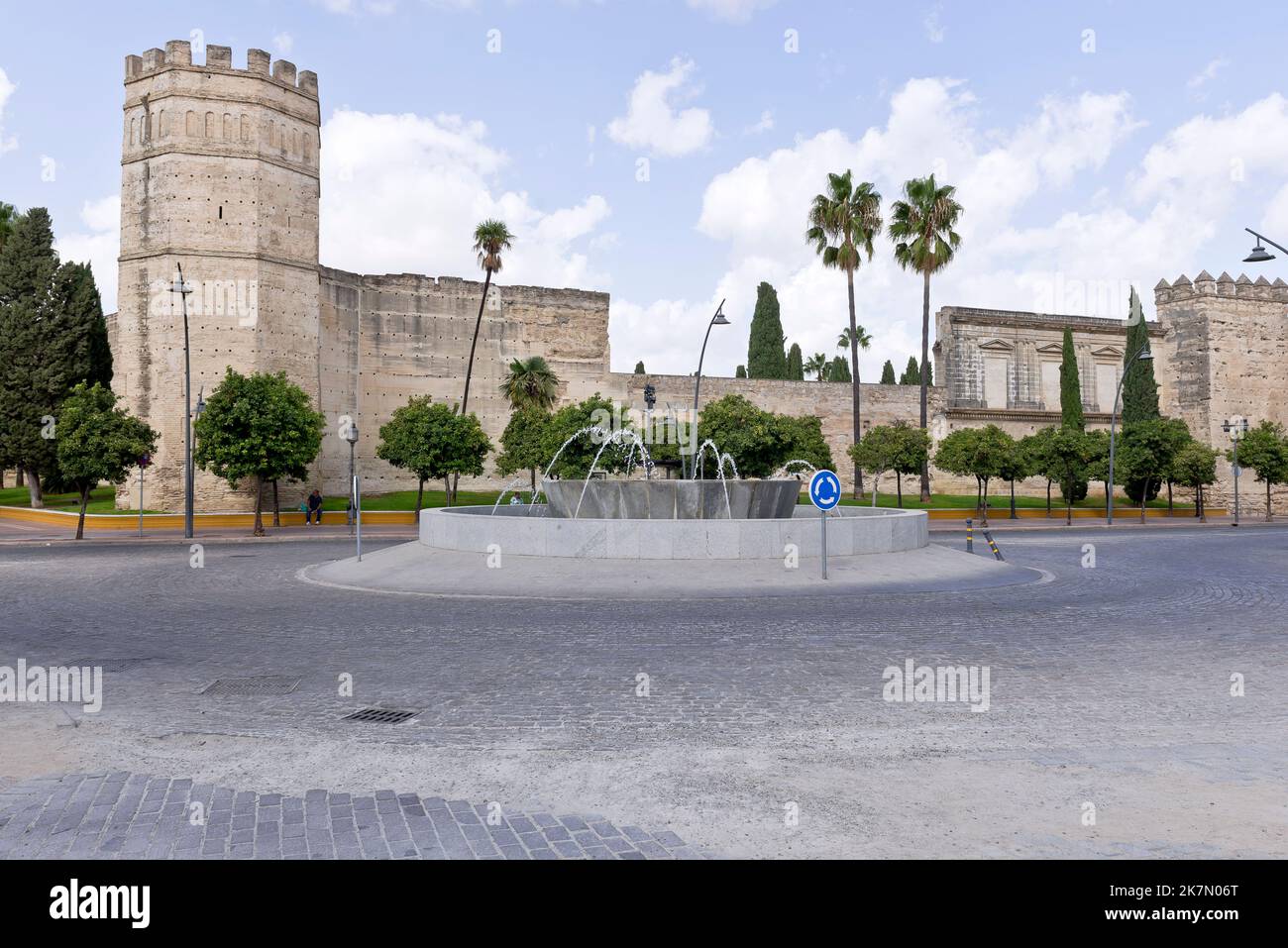 Alcázar de Jerez, Jerez de la Frontera, Andalusia, Spagna Foto Stock