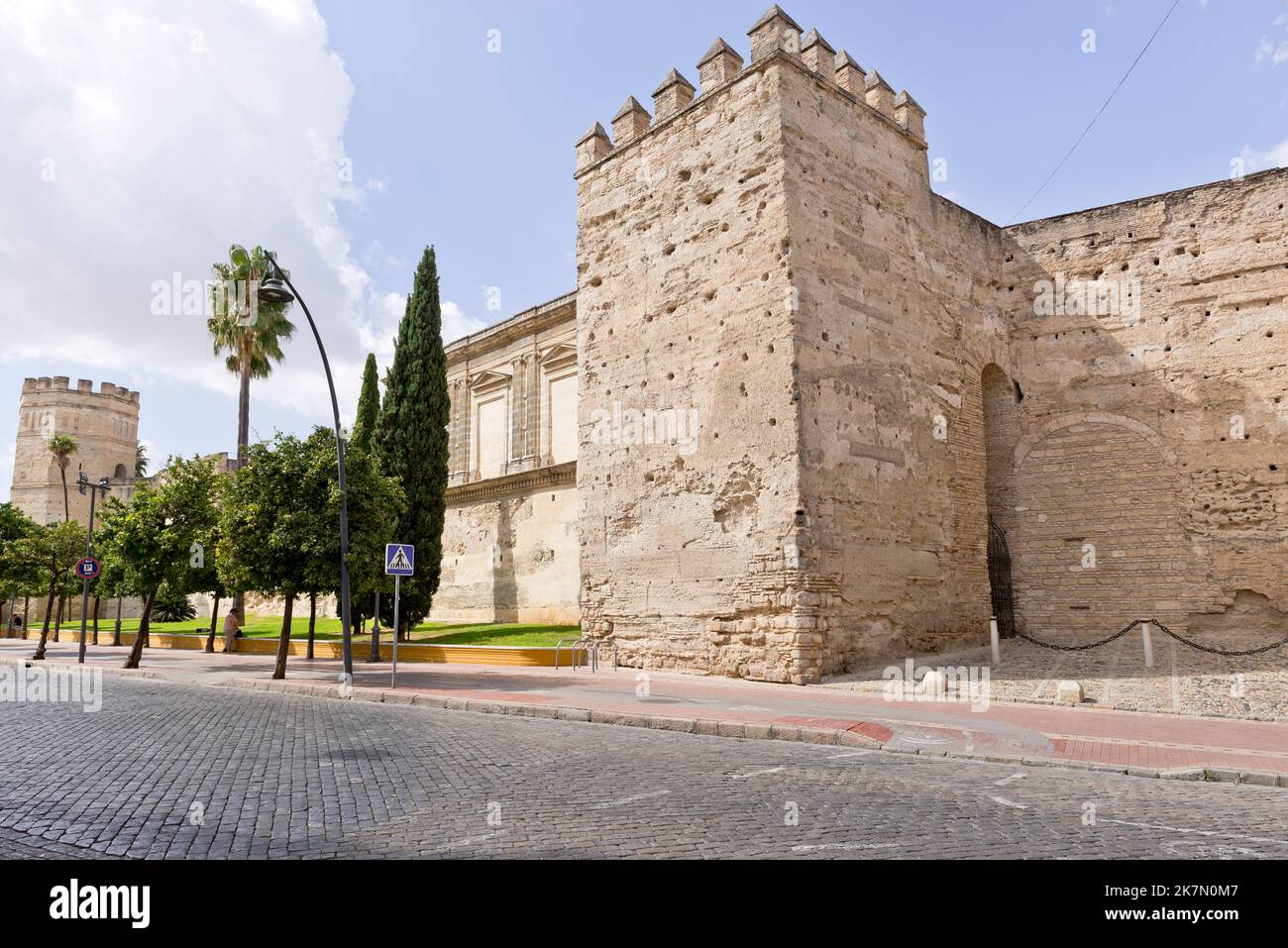 Alcázar de Jerez, Jerez de la Frontera, Andalusia, Spagna Foto Stock