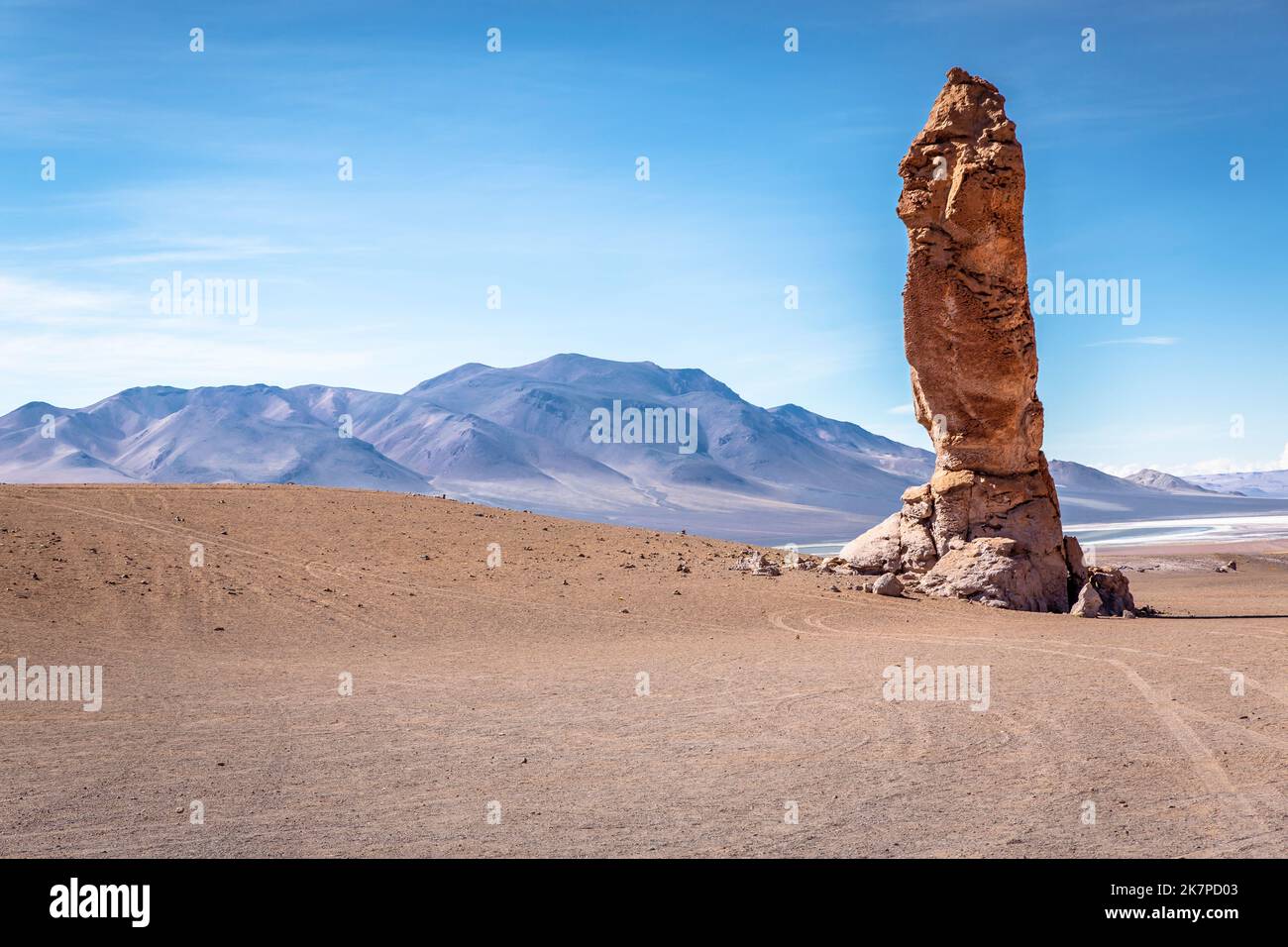 Moai El Indio, l'indiano, monumento naturale, deserto di Atacama, Cile Foto Stock