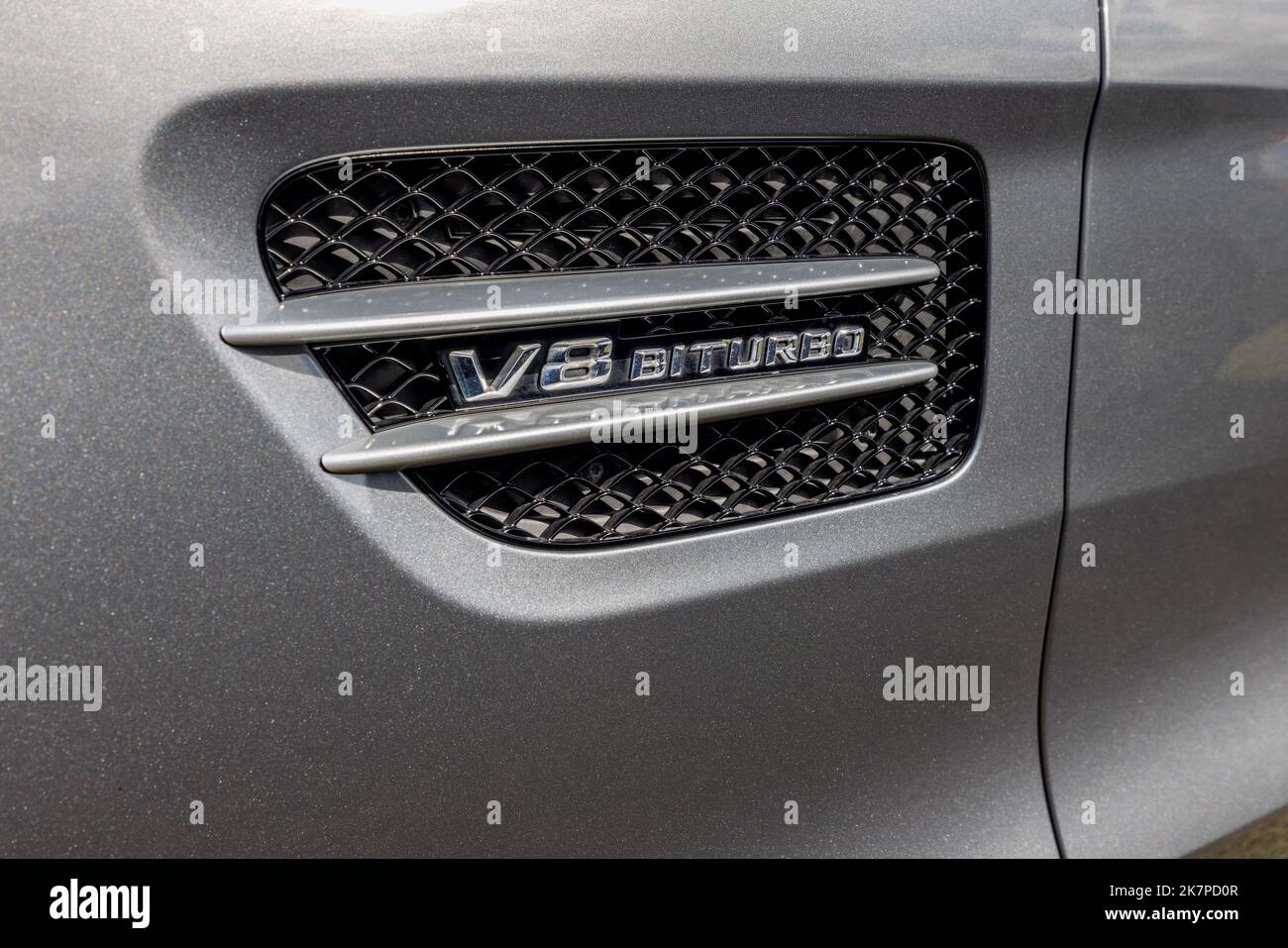 2015 Mercedes-AMG GT S ‘OIA 63’ in mostra al Poster Cars & Supercars Assembly al Bicester Heritage Centre Foto Stock