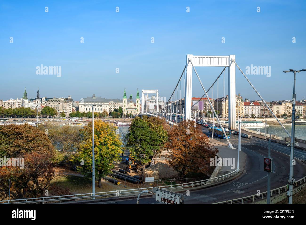Ponte Elisabetta - Budapest, Ungheria Foto Stock