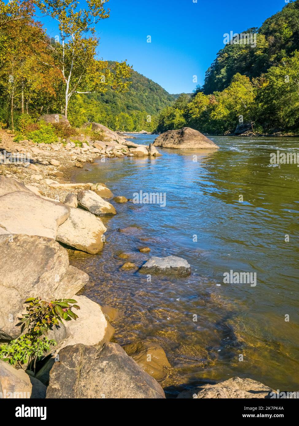 New River nel New River Gorge National Park and Preserve nella West Virginia USA Foto Stock