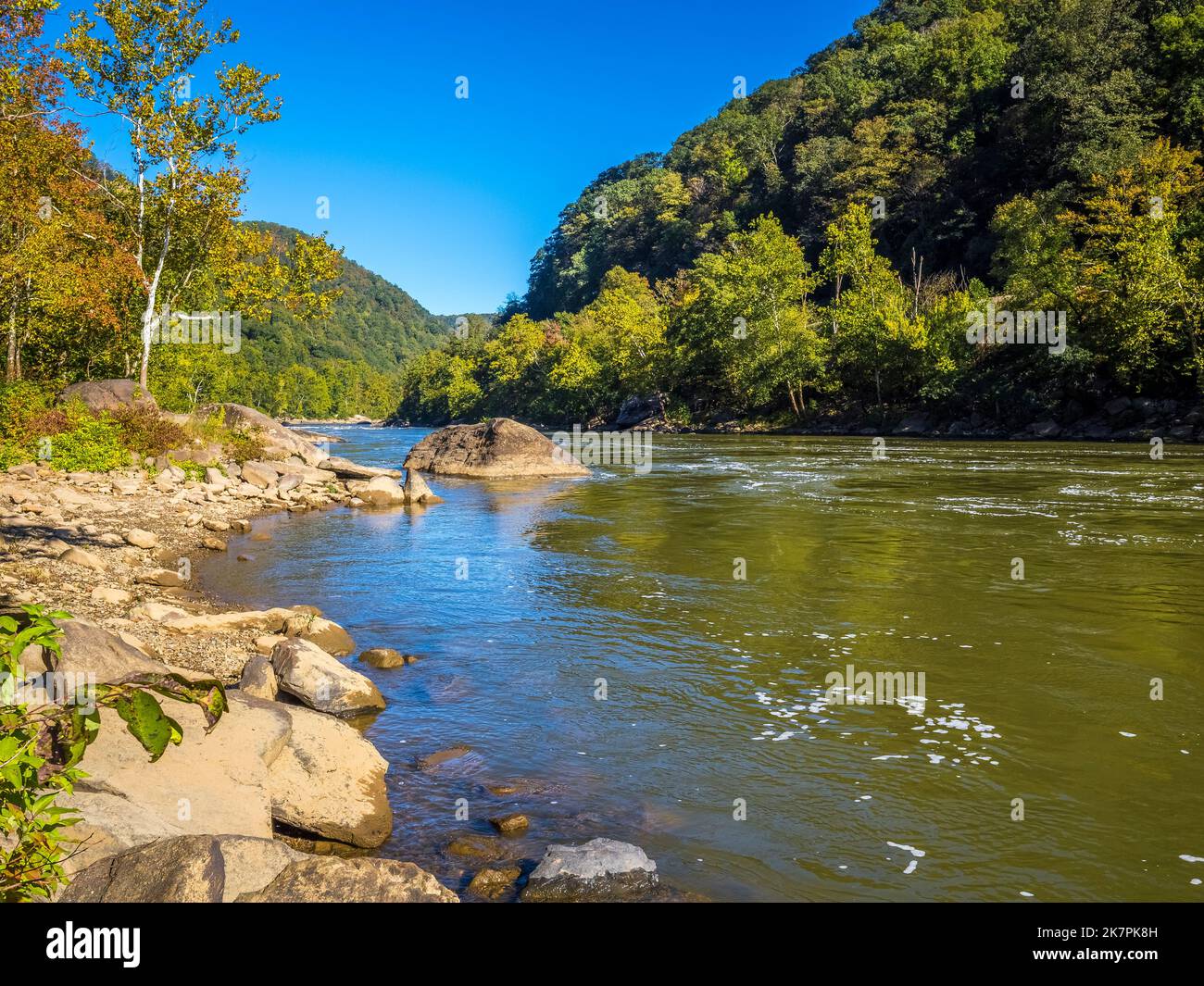 New River nel New River Gorge National Park and Preserve nella West Virginia USA Foto Stock