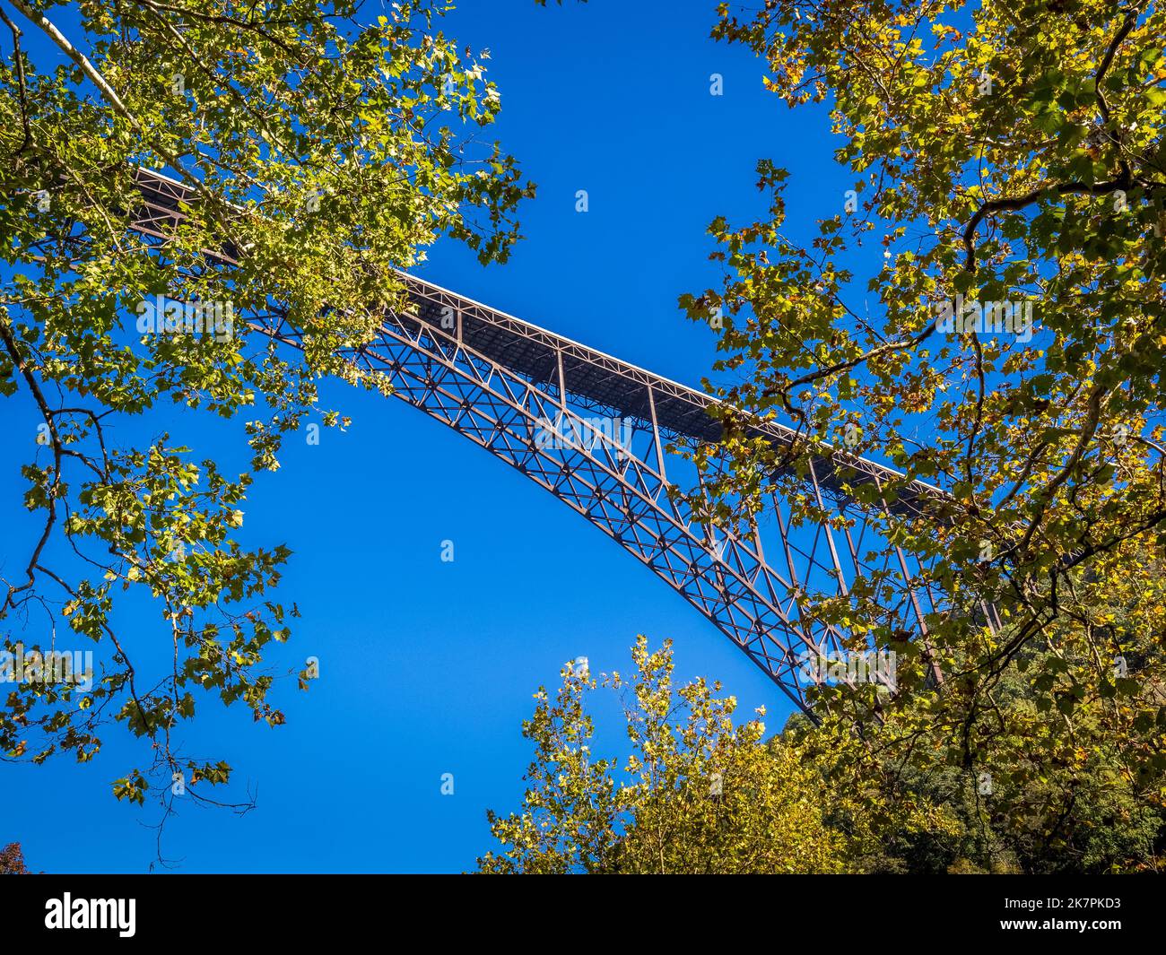 New River Gorge Bridge sul New River nel New River Gorge National Park e riserva naturale a West Virgini vicino a Fayetteville, West Virginia, USA Foto Stock