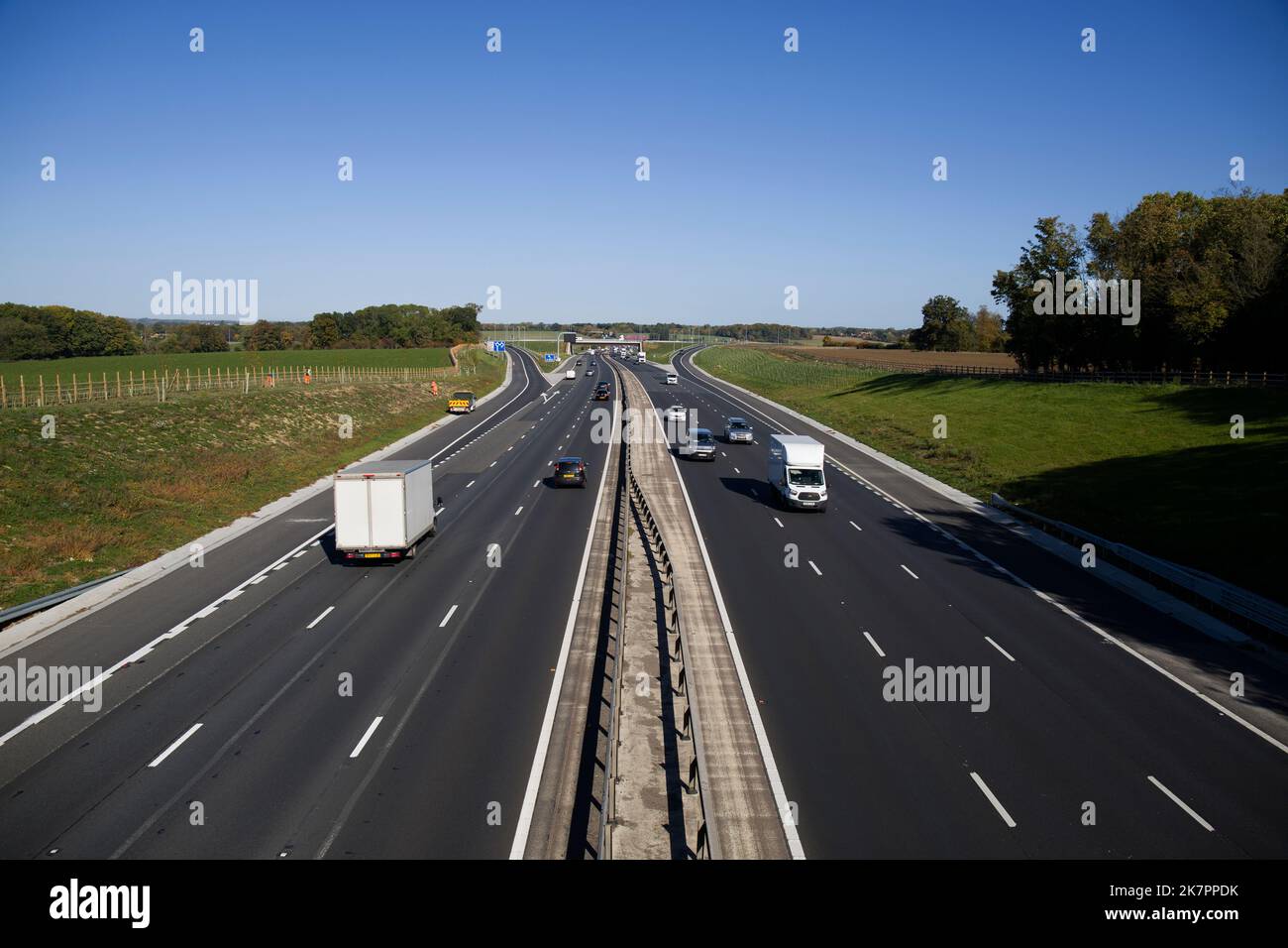 Autostrada M11 Harlow Essex Foto Stock