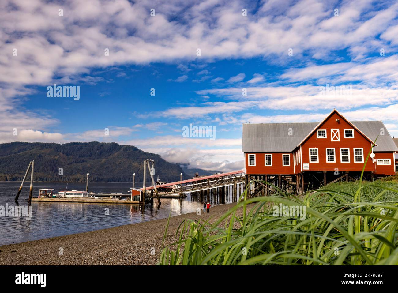 Cannery storico a Icy Strait Point (ora museo, negozi al dettaglio e cucina). - Hoonah, Alaska, Stati Uniti Foto Stock