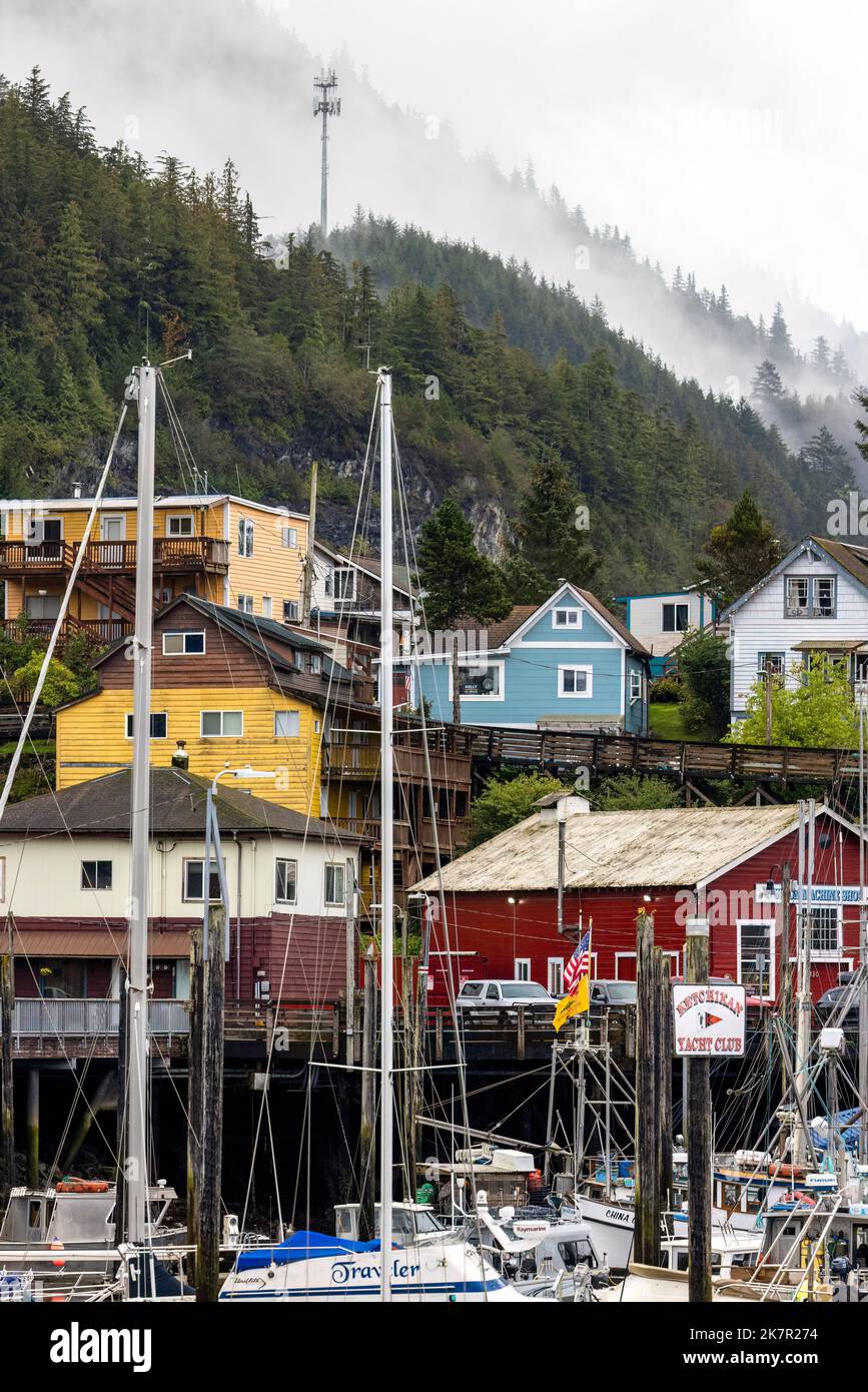 Ketchikan Yacht Club - Ketchikan, Alaska, USA Foto Stock