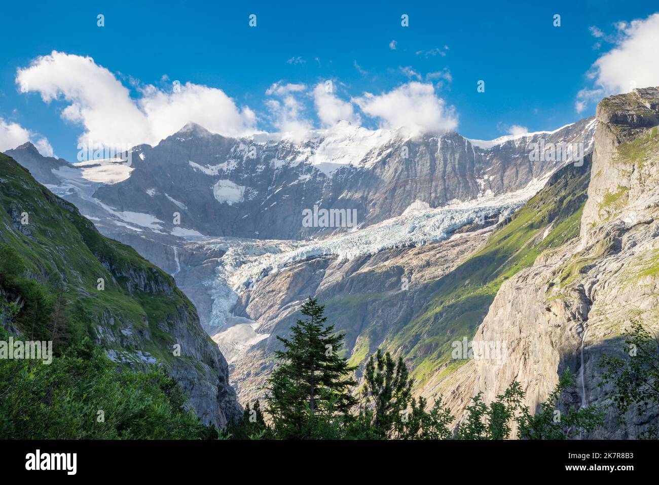 Il massiccio del corno di Grosses Fiescher - Svizzera - Grindelwald. Foto Stock