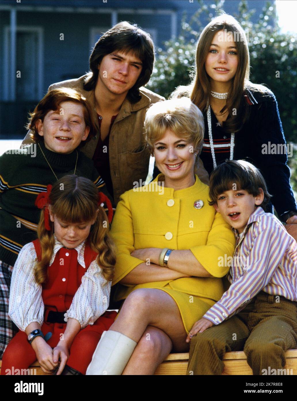 Danny Bonaduce, David Cassidy, Suzanne Crough, Shirley Jones, Susan Dey & Jeremy Gelbwaks Televisione: La famiglia della pernice (serie TV) personaggi: Danny Partridge, Keith Douglas Partridge, Tracy Partridge, Shirley Renfrew Partridge, Laurie Partridge, Christopher 'Chris' Partridge USA 1970-1974, 25 settembre 1970 **AVVERTENZA** questa fotografia è solo per uso editoriale ed è copyright di ABC e/o del fotografo assegnato dalla Film o Production Company e può essere riprodotta solo da pubblicazioni in concomitanza con la promozione del film di cui sopra. È richiesto un credito obbligatorio per ABC. Foto Stock