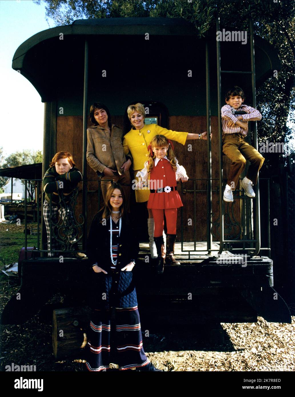 Danny Bonaduce, David Cassidy, Susan Dey, Shirley Jones, Suzanne Crough & Jeremy Gelbwaks Televisione: La famiglia della pernice (serie TV) personaggi: Danny Partridge, Keith Douglas Partridge, Laurie Partridge, Shirley Renfrew Partridge, Tracy Partridge, Christopher 'Chris' Partridge USA 1970-1974, 25 settembre 1970 **AVVERTENZA** questa fotografia è solo per uso editoriale ed è copyright di ABC e/o del fotografo assegnato dalla Film o Production Company e può essere riprodotta solo da pubblicazioni in concomitanza con la promozione del film di cui sopra. È richiesto un credito obbligatorio per ABC. Foto Stock