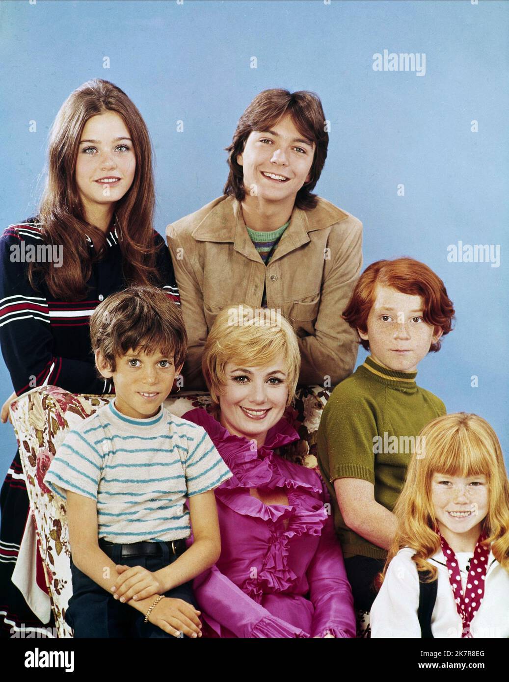 Susan Dey, David Cassidy, Jeremy Gelbwaks, Shirley Jones, Danny Bonaduce & Suzanne Crough Televisione: La famiglia della pernice (serie TV) personaggi: Laurie Partridge, Keith Douglas Partridge, Christopher 'Chris' Partridge, Shirley Renfrew Partridge, Danny Partridge, Tracy Partridge USA 1970-1974, 25 settembre 1970 **AVVERTENZA** questa fotografia è solo per uso editoriale ed è copyright di ABC e/o del fotografo assegnato dalla Film o Production Company e può essere riprodotta solo da pubblicazioni in concomitanza con la promozione del film di cui sopra. È richiesto un credito obbligatorio per ABC. Foto Stock