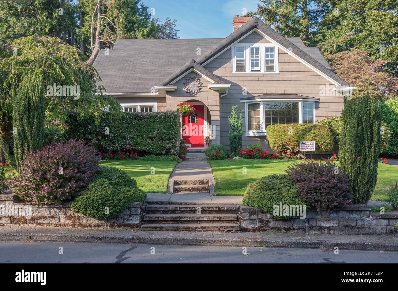 Bella casa residenziale nel quartiere Gresham Oregon. Foto Stock