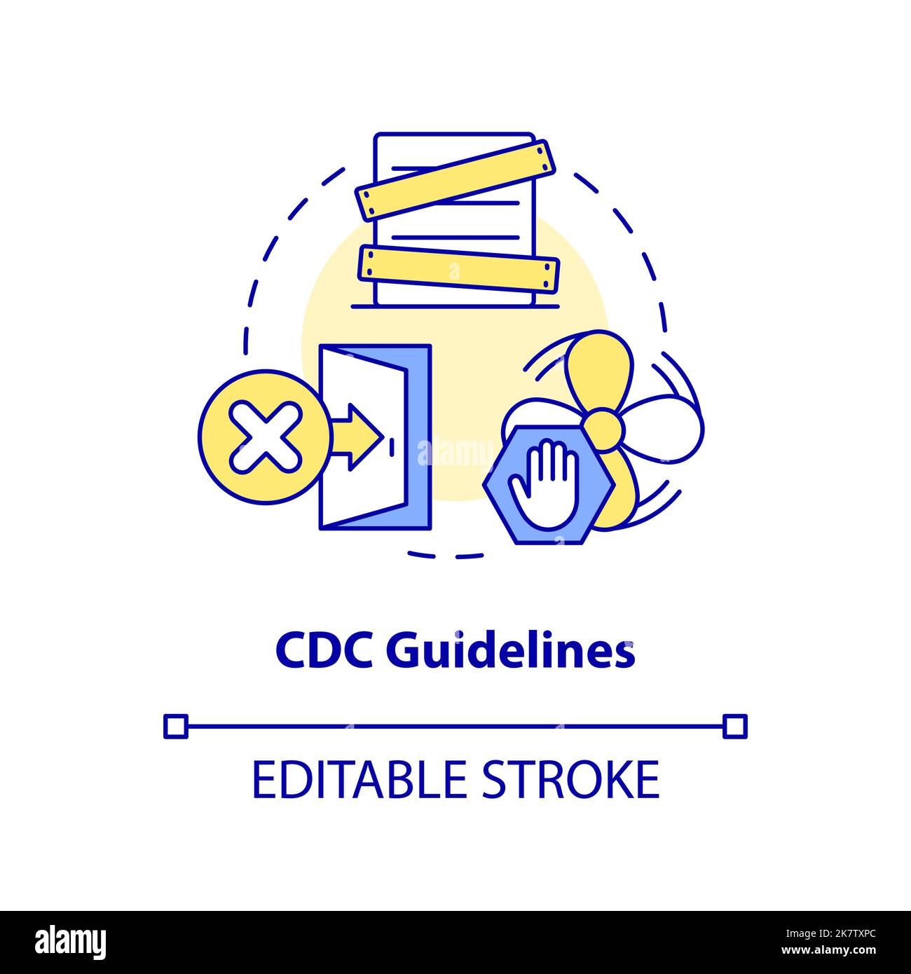 Icona delle linee guida CDC Illustrazione Vettoriale