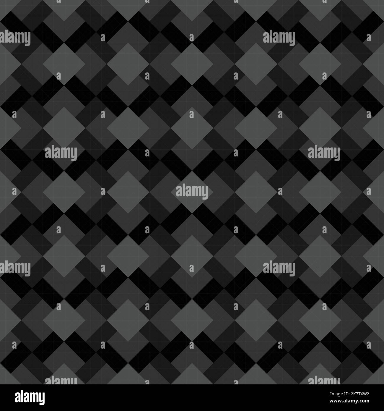 Ornamento geometrico nero e grigio. Elegante motivo senza cuciture a forma di triangolo e diamante. Sfondo astratto. Moderna struttura a mosaico. Illustrazione Vettoriale