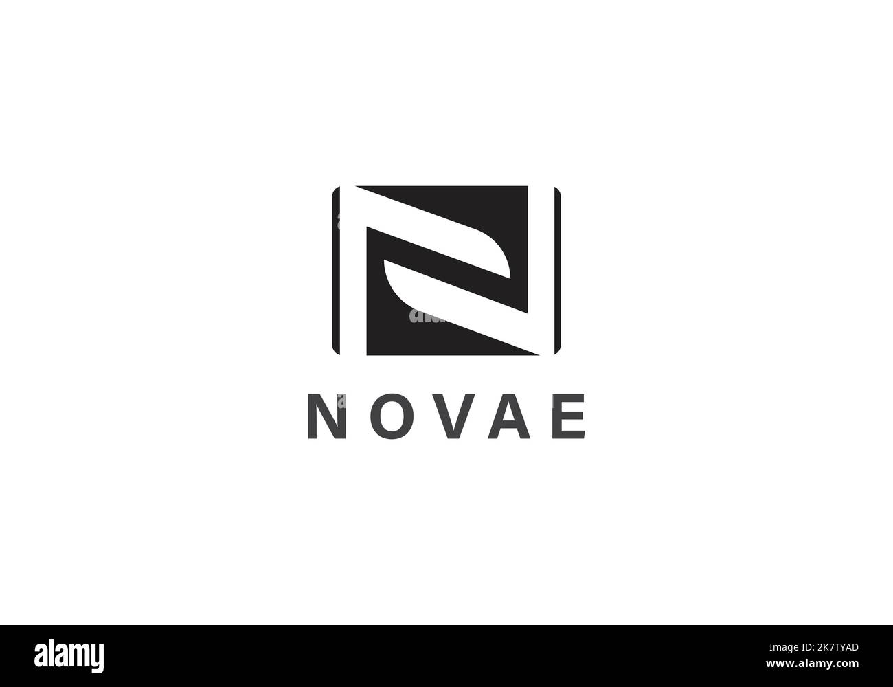 Lettera n icona logo design agli elementi del modello Illustrazione Vettoriale