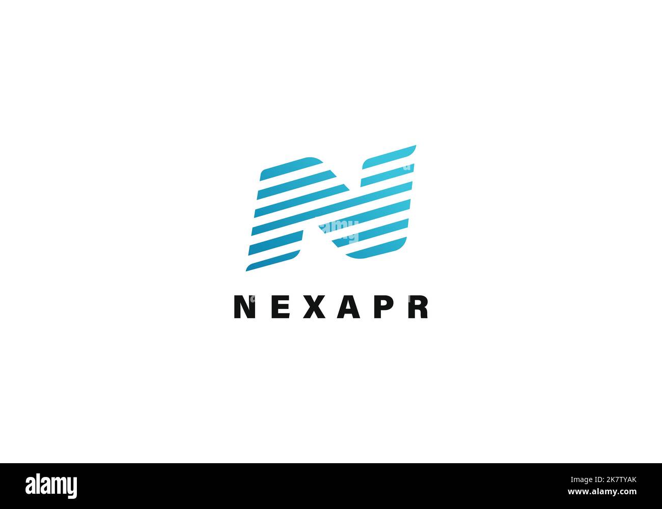 Lettera n icona logo design agli elementi del modello Illustrazione Vettoriale