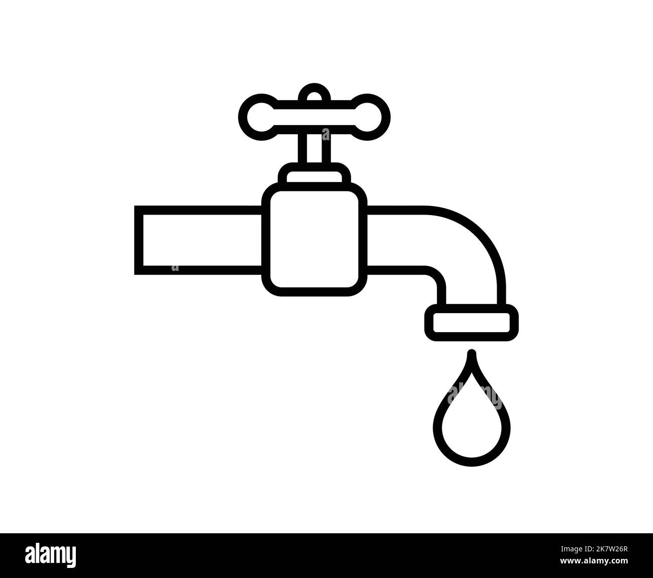 collegamento flangia industriale simbolo tecnico linea icona vettore disegno tecnico isolato su sfondo bianco Illustrazione Vettoriale