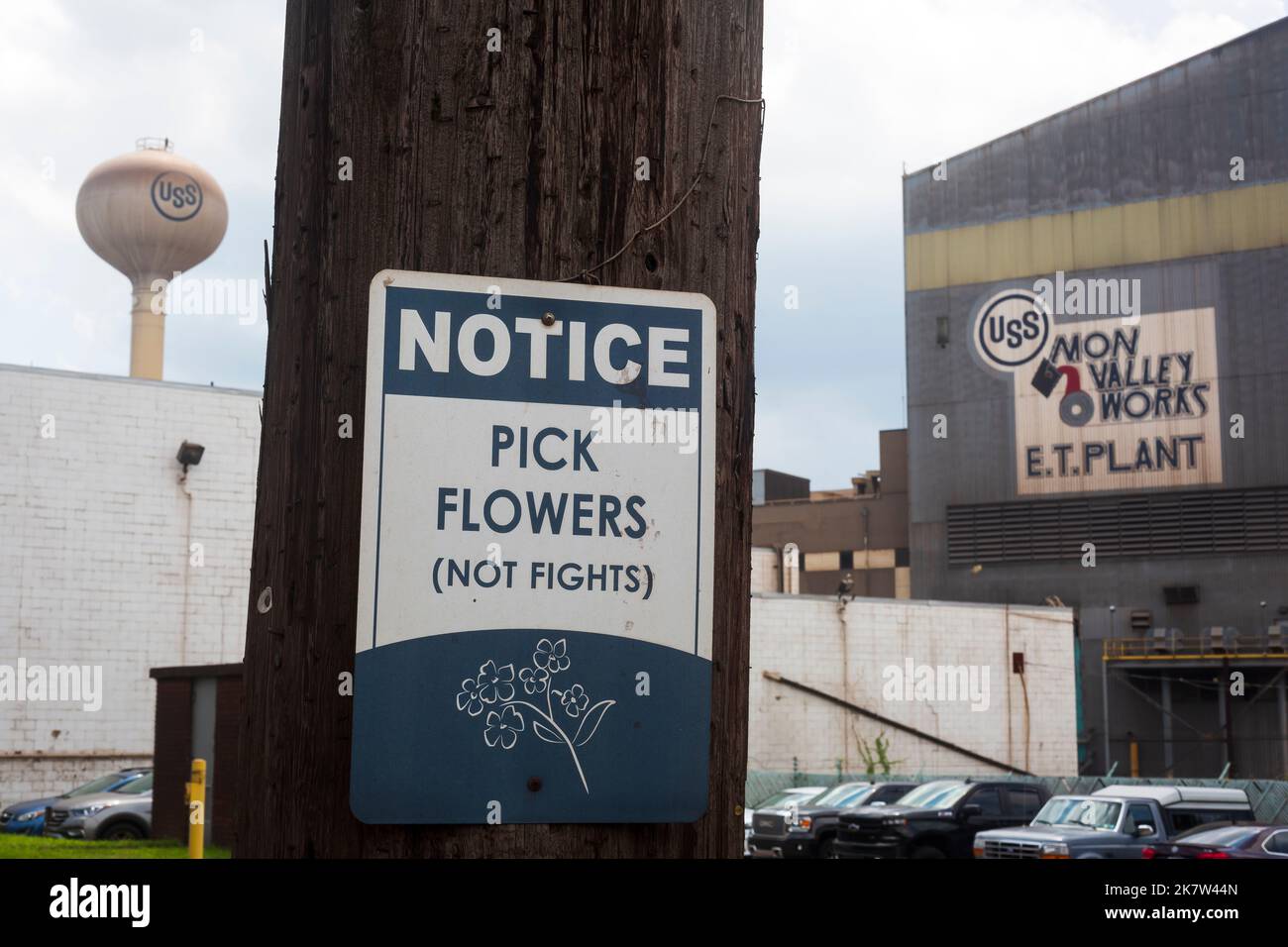 Braddock, Pennsylvania. Una città siderurgica nella periferia orientale di Pittsburgh nella contea di Allegheny, Foto Stock