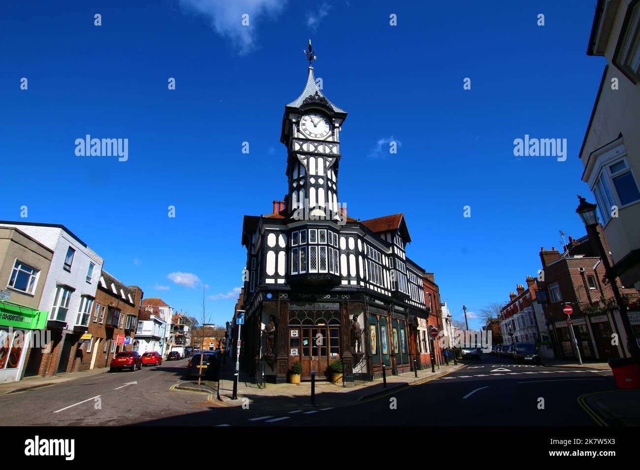 Torre dell'Orologio, Castle Road, Southsea, Hampshire, Regno Unito Foto Stock