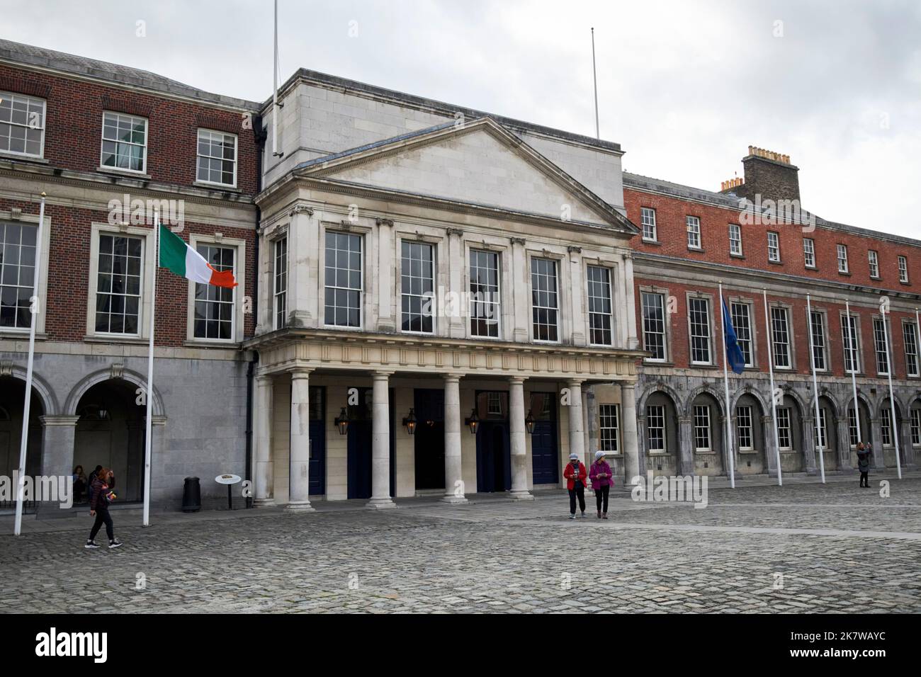 ingresso agli appartamenti di stato al castello di dublino dublino repubblica d'irlanda Foto Stock