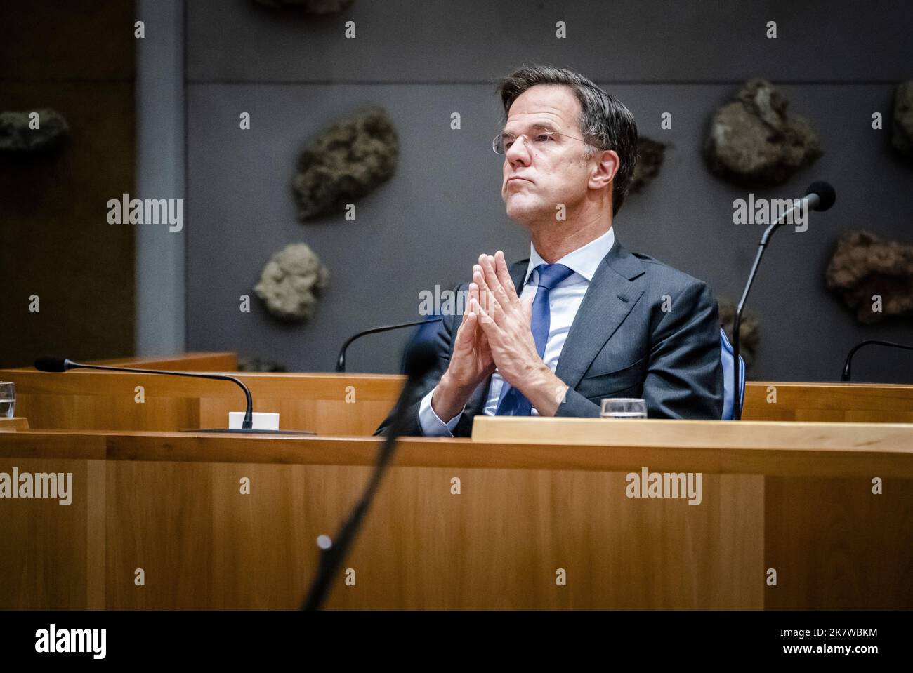 2022-10-19 13:18:47:19 L'AIA - primo Ministro Mark Rutte durante il dibattito alla Camera dei rappresentanti sul prossimo vertice europeo. ANP BART MAAT netherlands OUT - belgio OUT Foto Stock