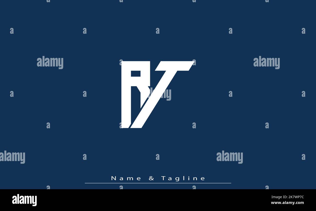 Lettere alfabetiche iniziali logo monogramma RT , TR Illustrazione Vettoriale