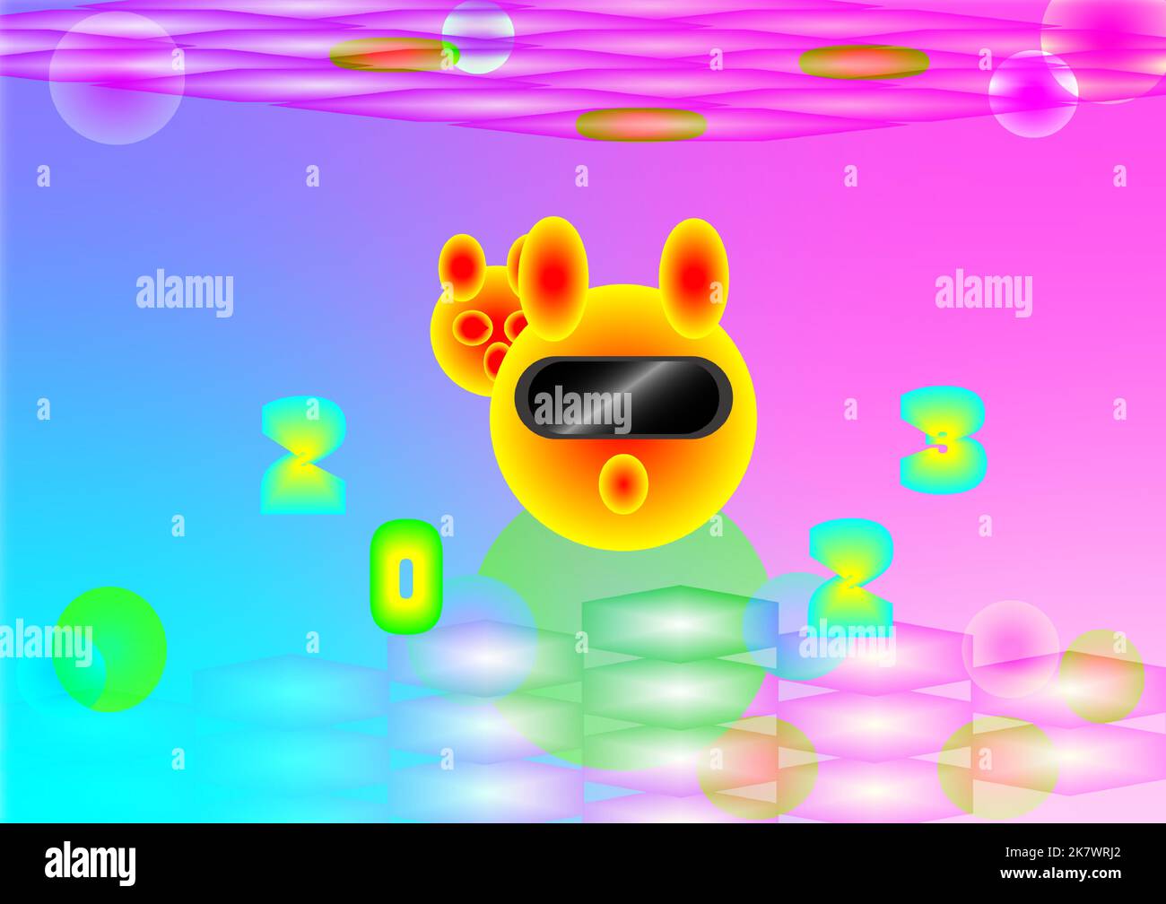 Buon Natale & felice anno nuovo 2023 biglietto di auguri stagione celebrazione astratto sfondo elemento decorazione grafica carta parati vettore illustrazione Illustrazione Vettoriale