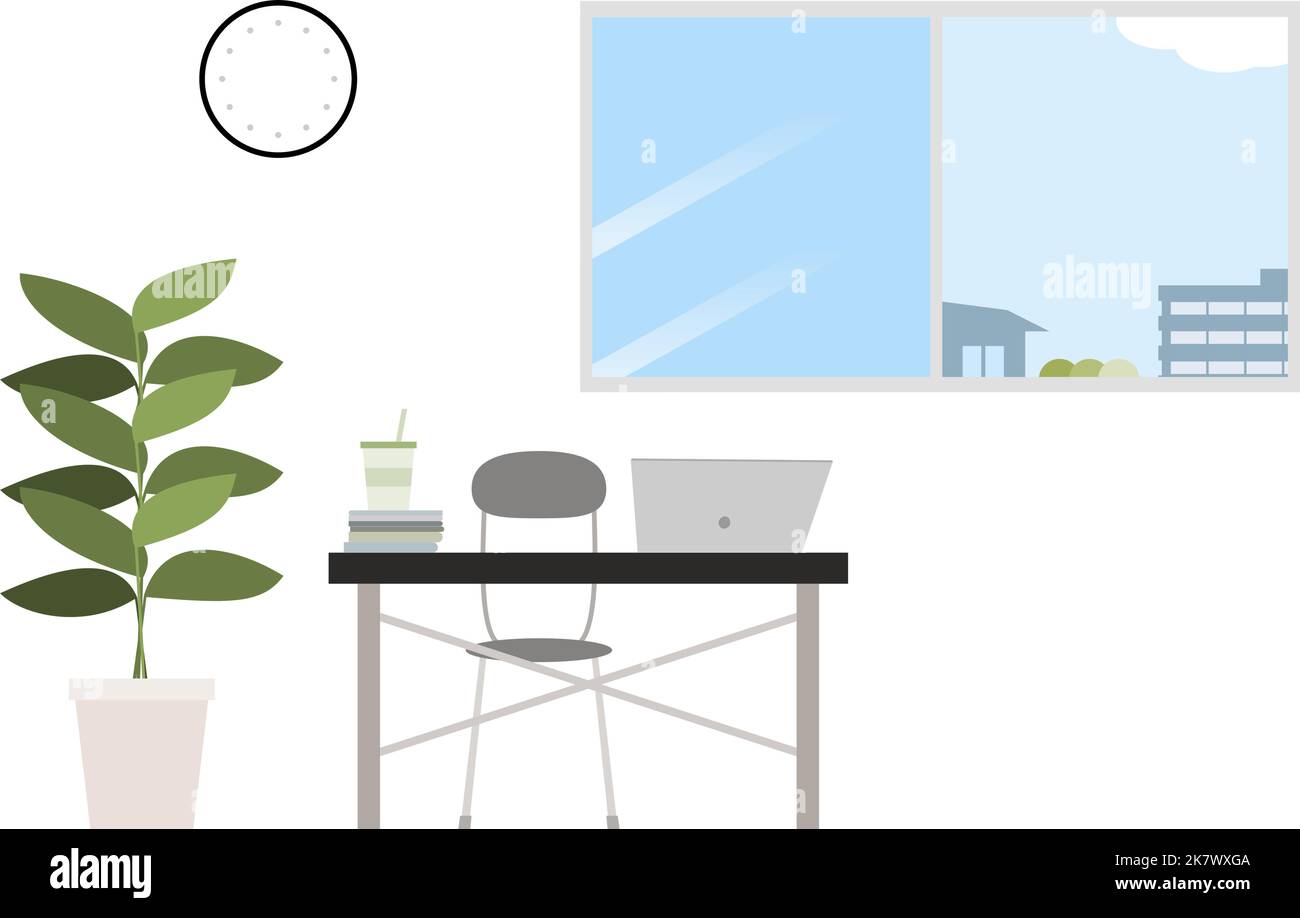 Immagine di una stanza con ventilazione Illustrazione Vettoriale