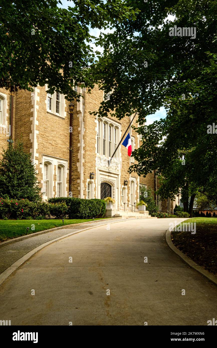 Residenza degli ambasciatori francesi, 2221 Kalorama Road NW, Washington DC Foto Stock