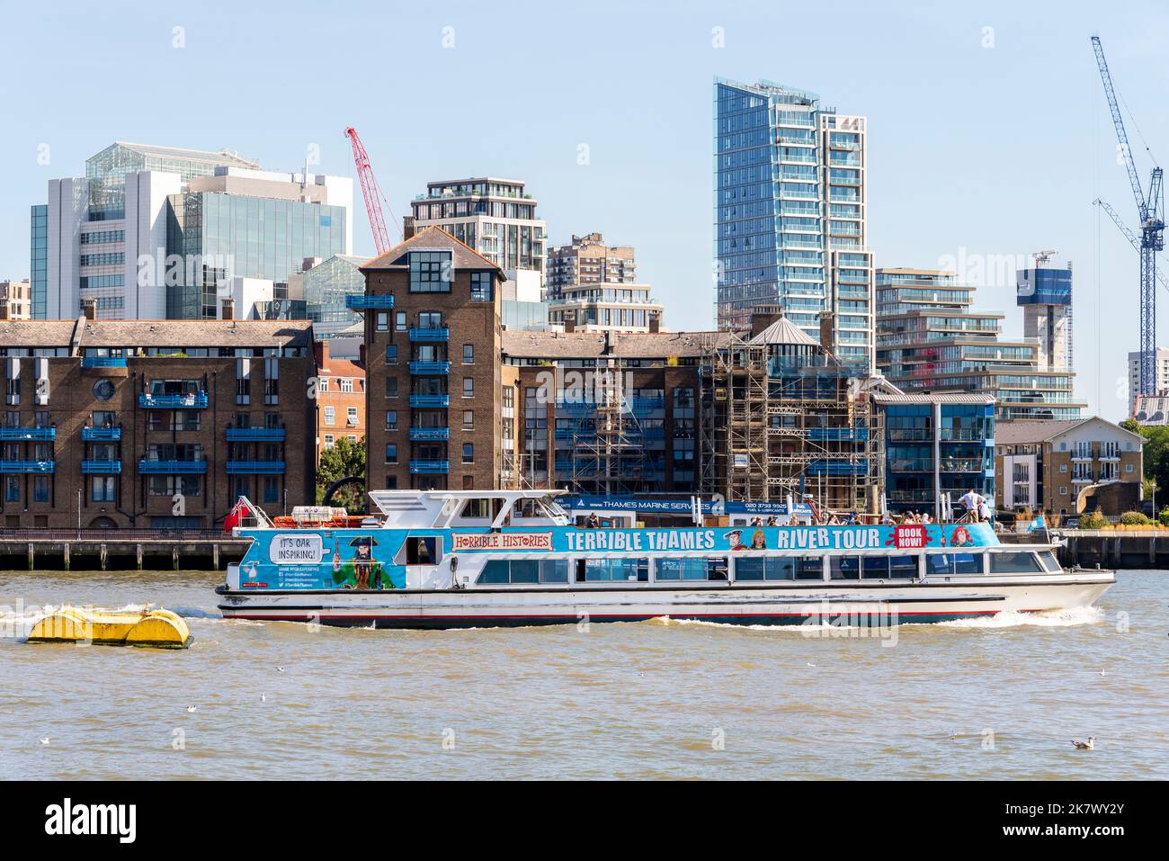 Storie orribili, Terrible Thames River Tour.Silver Sockeye costruito nel 1983 dalla Silver Fleet di Alan Woods, restaurato nel 2019 per le crociere sul Tamigi Foto Stock