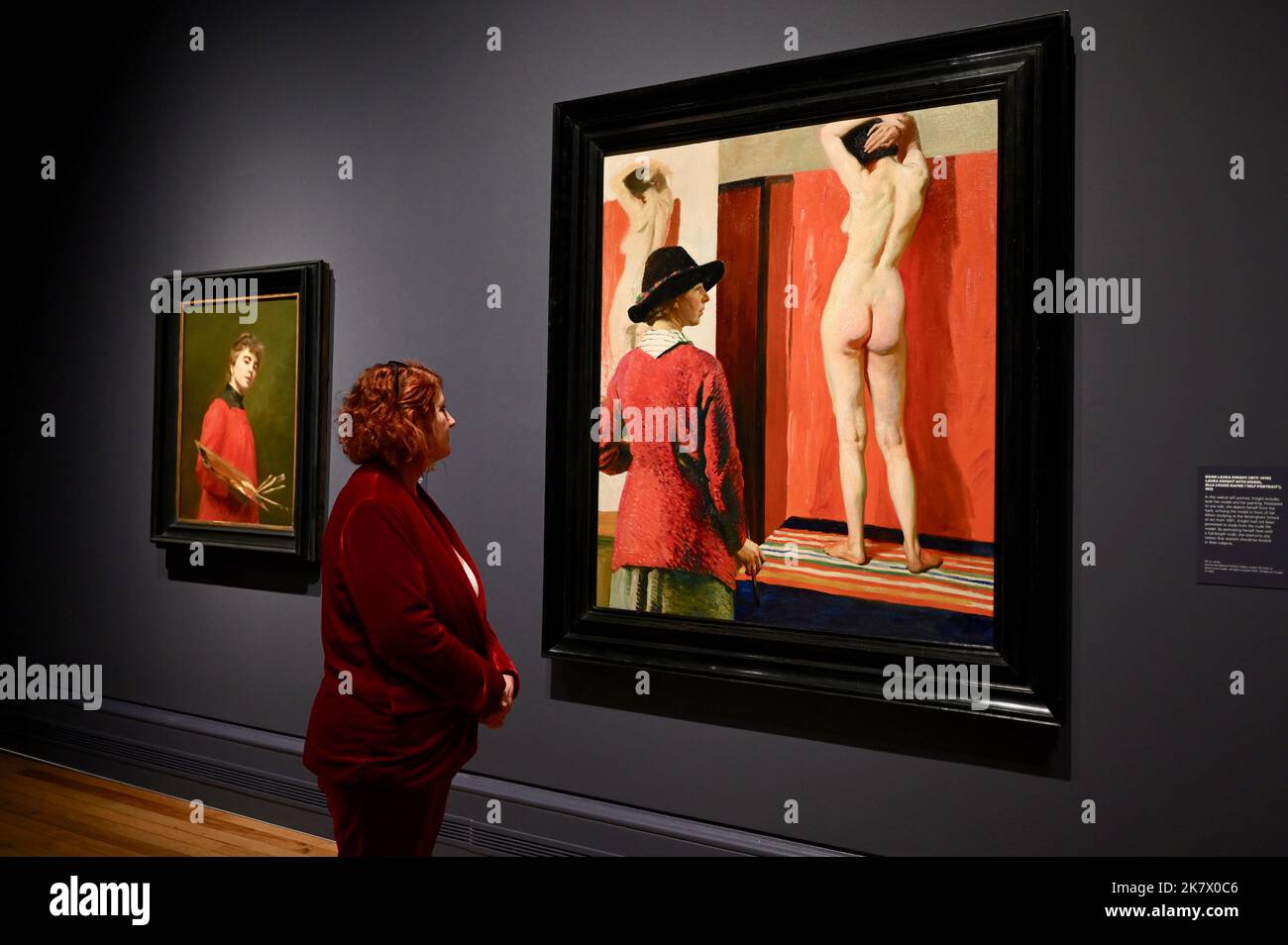 Londra, Regno Unito. Stampa Anteprima per scoprire Manet & Eva Gonzales. La prima mostra britannica ideata intorno al ritratto di Eva Gonzales (1870) di Edouard Manet (1832-1883). Questa è la prima di una nuova serie di mostre 'Discovery' che verranno allestite nella sala Sunley della National Gallery per esplorare dipinti famosi attraverso una lente contemporanea. Foto Stock