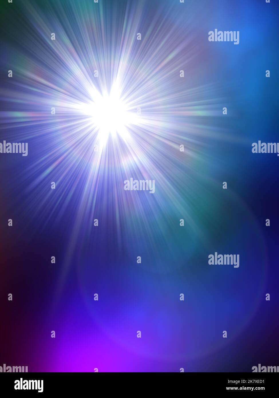 Digital Lens Flare transizione luminosa, flare lente, perdite di luce . Foto Stock