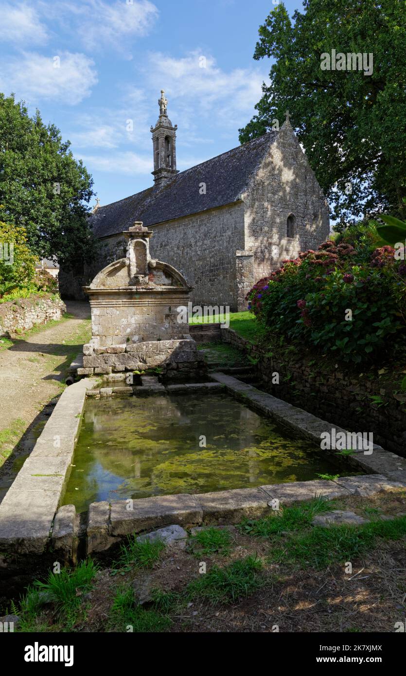 Chapelle Notre-Dame-de-Bonne-Nouvelle, Locronan, Bretagna, Francia Foto Stock