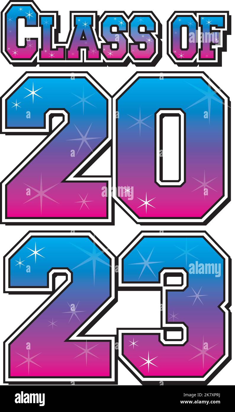 Classe di graduazione di 2023 Illustrazione Vettoriale