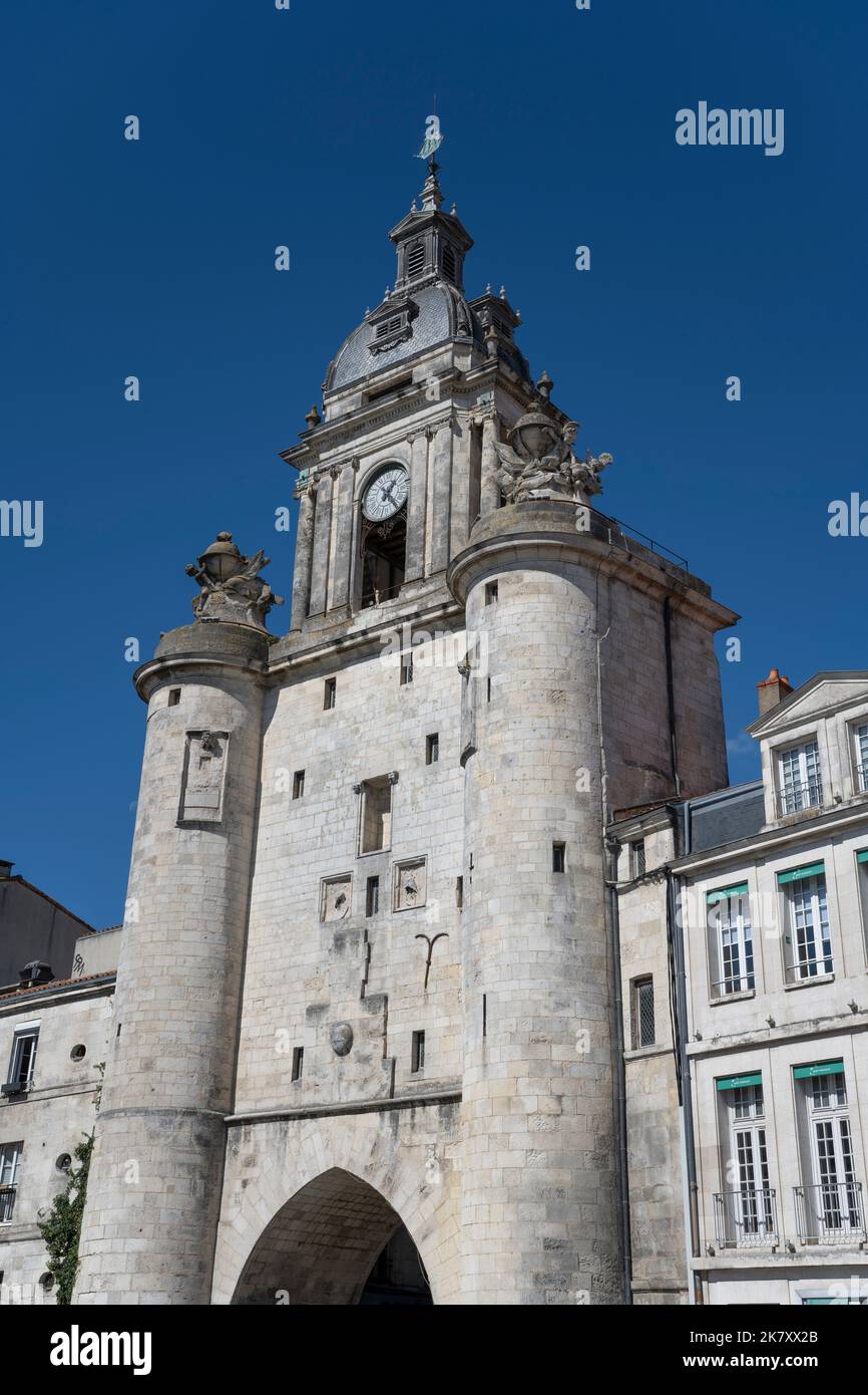 L'Orologio della città (Grosse Horloge), la Rochelle, Charente Maritime, Nouvelle-Aquitaine, Francia Foto Stock