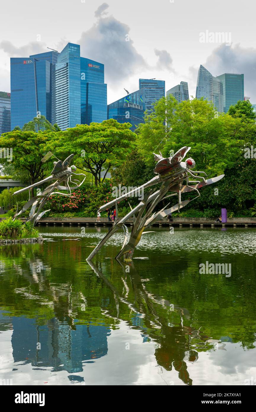 Le famose libellule a Gardens by the Bay, Singapore Foto Stock