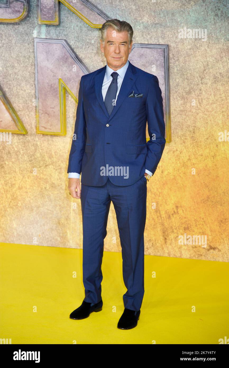 Pierce Brosnan. Black Adam UK Premiere, Cineworld Leicester Square, Londra. REGNO UNITO Foto Stock